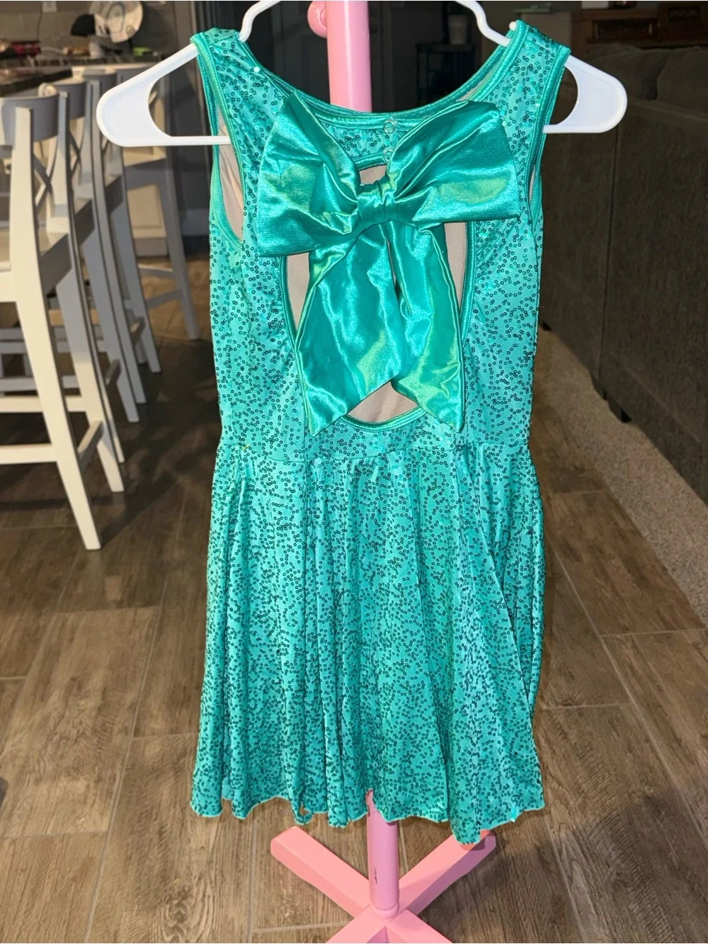 Weissman Small Adult Teal Sequin Dance Costume